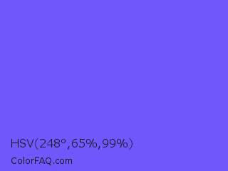 HSV 248°,65%,99% Color Image