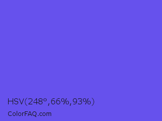 HSV 248°,66%,93% Color Image