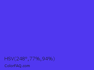 HSV 248°,77%,94% Color Image