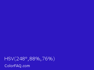 HSV 248°,88%,76% Color Image