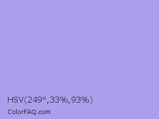 HSV 249°,33%,93% Color Image