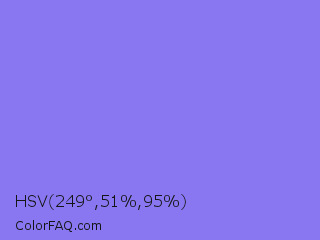 HSV 249°,51%,95% Color Image