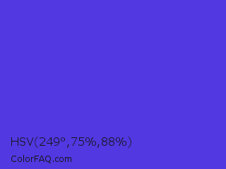 HSV 249°,75%,88% Color Image
