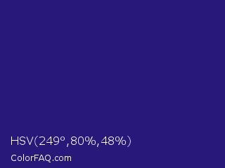 HSV 249°,80%,48% Color Image