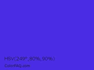 HSV 249°,80%,90% Color Image