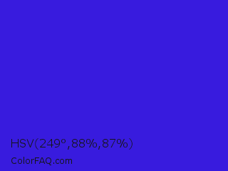 HSV 249°,88%,87% Color Image