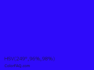 HSV 249°,96%,98% Color Image