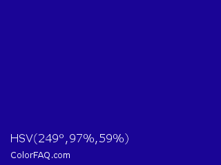 HSV 249°,97%,59% Color Image