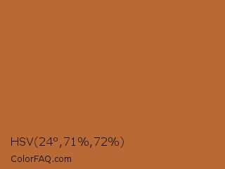 HSV 24°,71%,72% Color Image