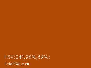 HSV 24°,96%,69% Color Image