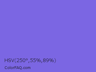 HSV 250°,55%,89% Color Image