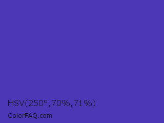 HSV 250°,70%,71% Color Image