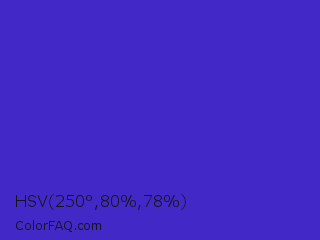 HSV 250°,80%,78% Color Image