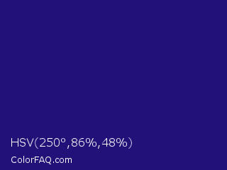 HSV 250°,86%,48% Color Image