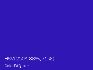 HSV 250°,88%,71% Color Image