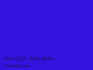 HSV 250°,92%,88% Color Image
