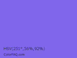 HSV 251°,56%,92% Color Image