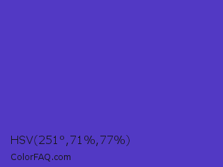 HSV 251°,71%,77% Color Image