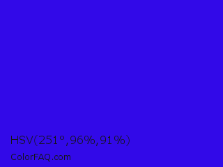 HSV 251°,96%,91% Color Image