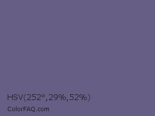 HSV 252°,29%,52% Color Image