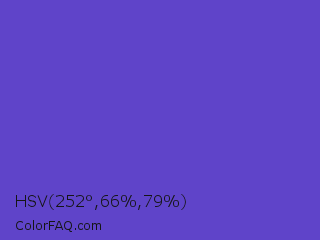 HSV 252°,66%,79% Color Image