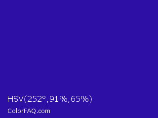 HSV 252°,91%,65% Color Image
