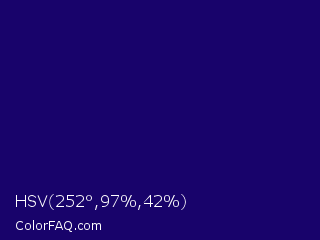 HSV 252°,97%,42% Color Image