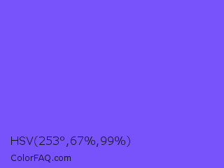 HSV 253°,67%,99% Color Image