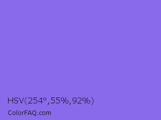 HSV 254°,55%,92% Color Image