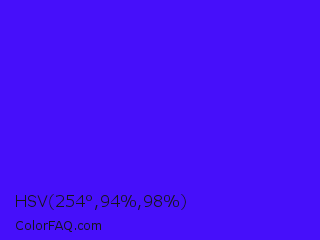 HSV 254°,94%,98% Color Image