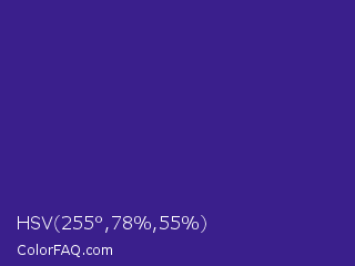 HSV 255°,78%,55% Color Image