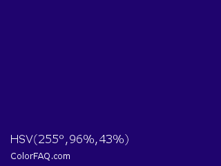 HSV 255°,96%,43% Color Image