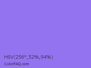 HSV 256°,52%,94% Color Image