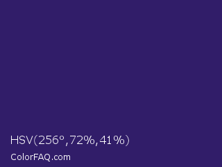 HSV 256°,72%,41% Color Image