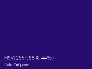 HSV 256°,88%,44% Color Image