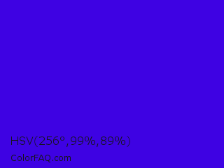 HSV 256°,99%,89% Color Image