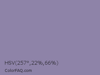 HSV 257°,22%,66% Color Image