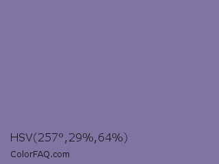 HSV 257°,29%,64% Color Image