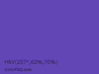 HSV 257°,62%,70% Color Image