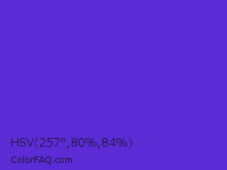 HSV 257°,80%,84% Color Image