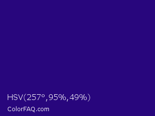 HSV 257°,95%,49% Color Image