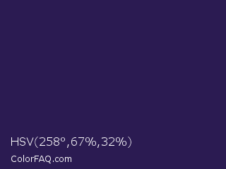 HSV 258°,67%,32% Color Image