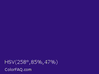 HSV 258°,85%,47% Color Image
