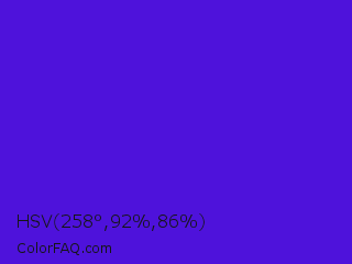 HSV 258°,92%,86% Color Image