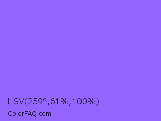HSV 259°,61%,100% Color Image