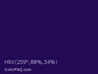 HSV 259°,88%,34% Color Image