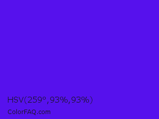 HSV 259°,93%,93% Color Image