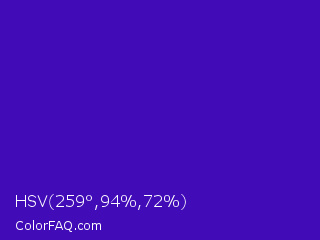 HSV 259°,94%,72% Color Image