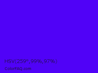 HSV 259°,99%,97% Color Image