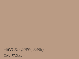 HSV 25°,29%,73% Color Image